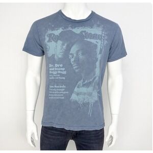 Rolling Stone Dr‎ Dre Snoop Dogg Tee Mens L Gray Distressed Grunge Rap T-Shirt